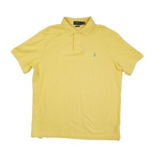 Polo Ralph Lauren Classic Fit Heather Yellow Short Sleeve Polo Shirt Men's Large